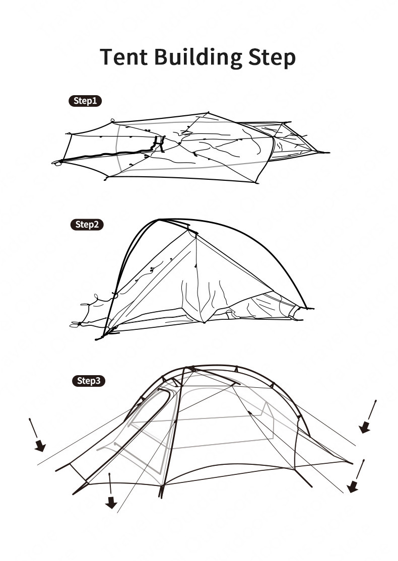 Cheap Goat Tents  Cloud Up   Wing UltraLight 15D 1.5KG 2 Person tent for Outdoor Camping Hiking With Free Mat Tents 